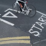 Start and stop, and barely enough room for a single bike !